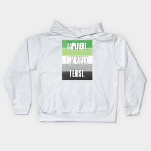 Aromantic pride: I am... Kids Hoodie